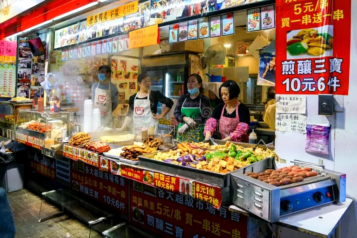 Hong Kong street food stall row (photo to be added)